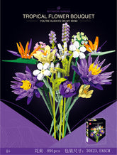 Artificial Building Blocks Flowers Bouquet Bonsai Building Blocks Creative Table Ornaments Flower Building Block